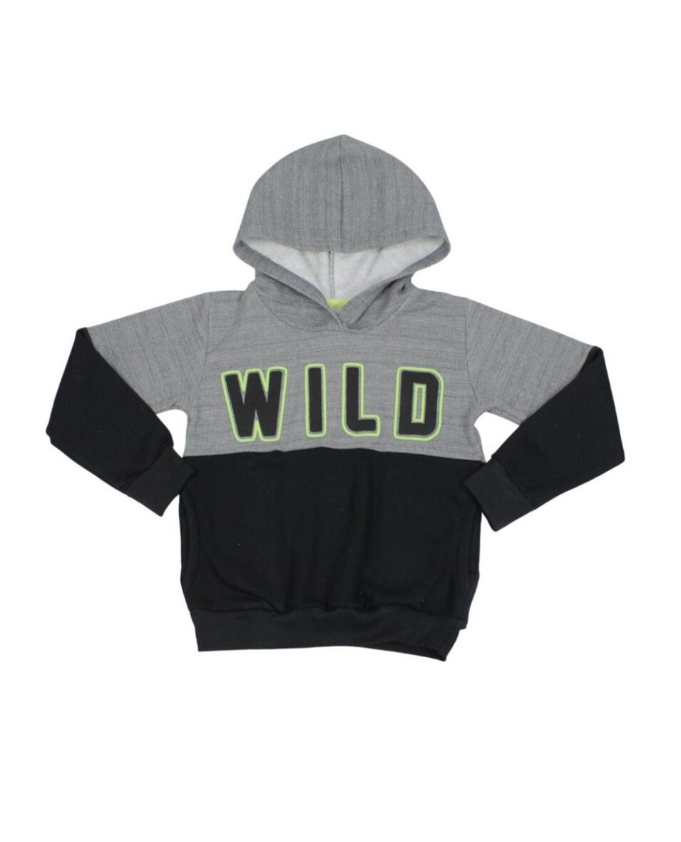 Blusa Moletom Masculina Estampada Wild com Capuz 4328 – Ralakids