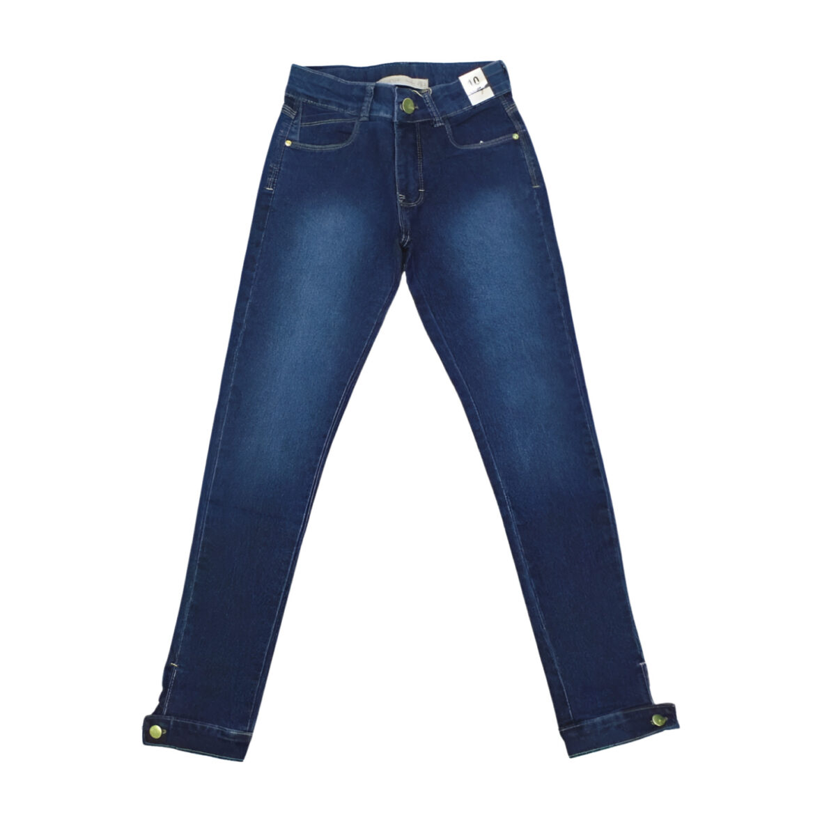 Calça Jeans Feminina com Botão na Barra 5208 – Lordan