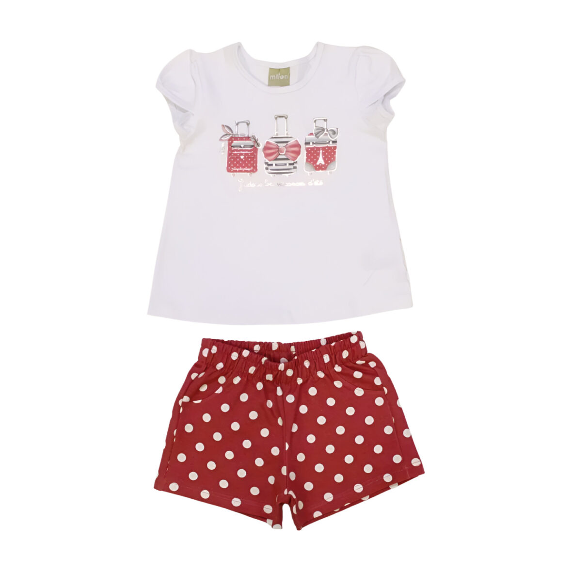 Conjunto Blusa Estampada Perfumes e Shorts Moletom 13755 – Milon