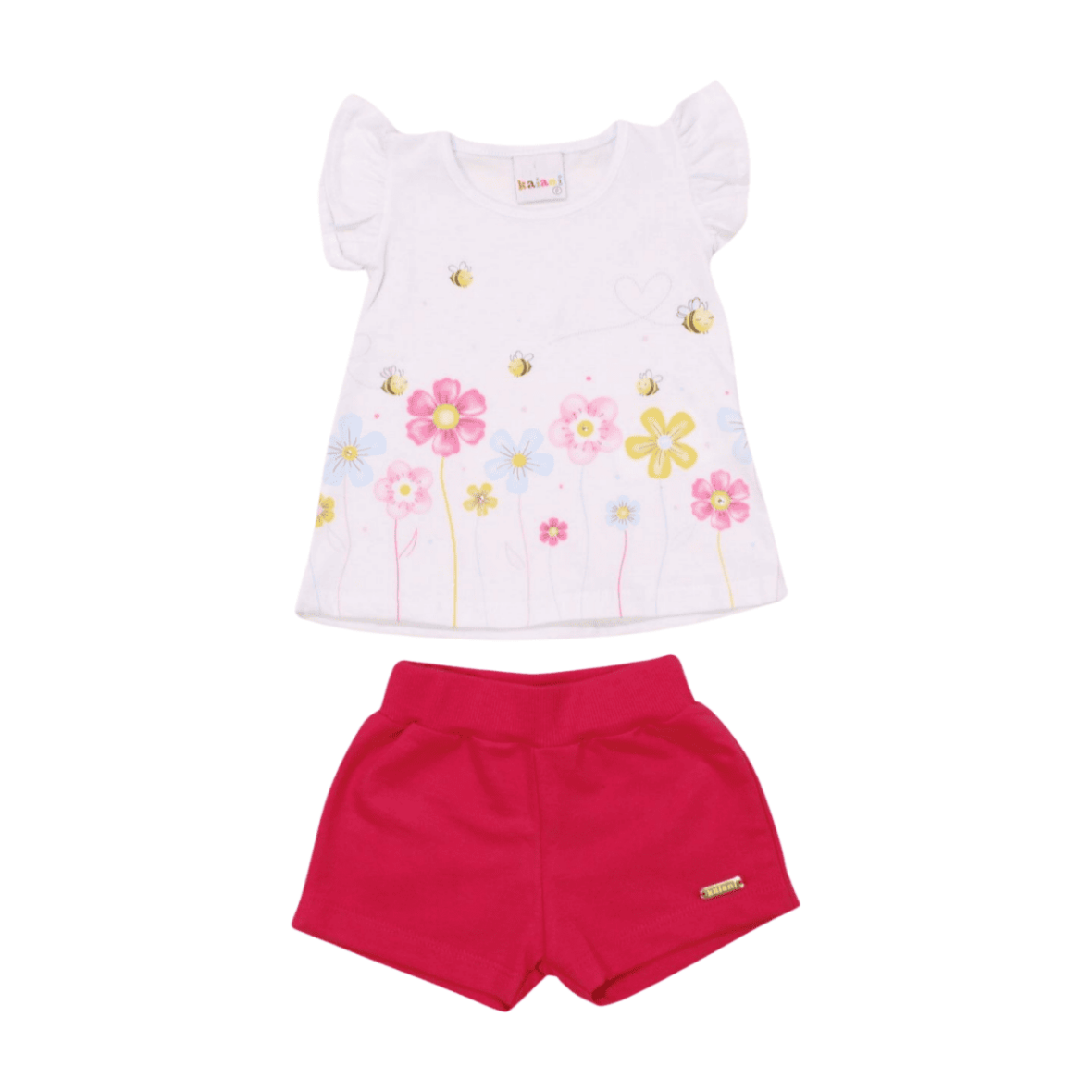 Conjunto Feminino Blusa Estampa Abelhas e Shorts 11208 – Kaiani