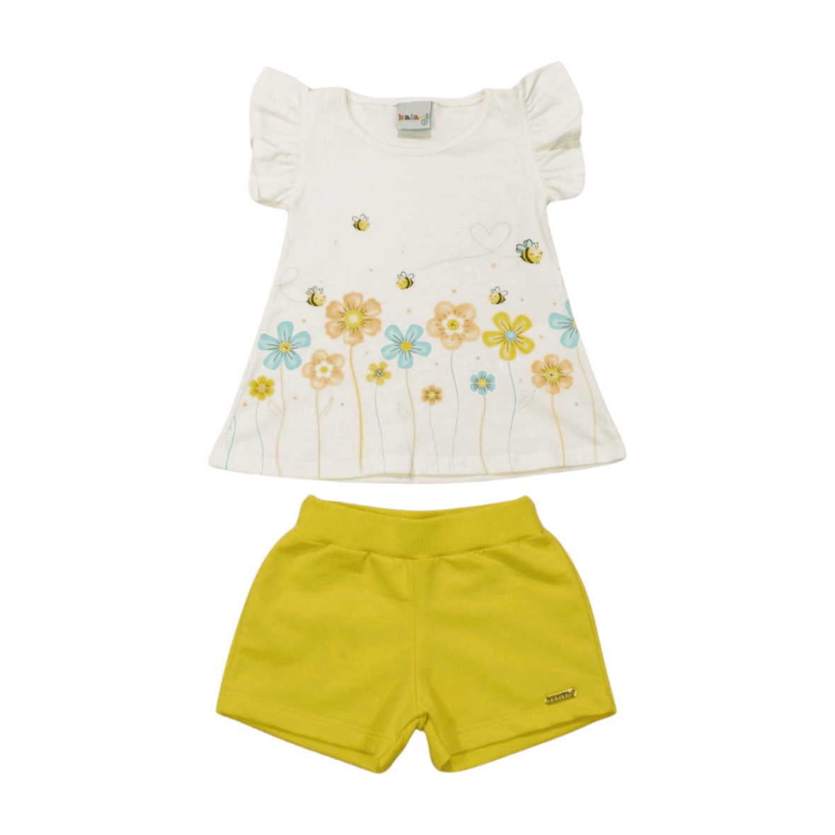 Conjunto Feminino Blusa Estampa Abelhas e Shorts 11208 – Kaiani