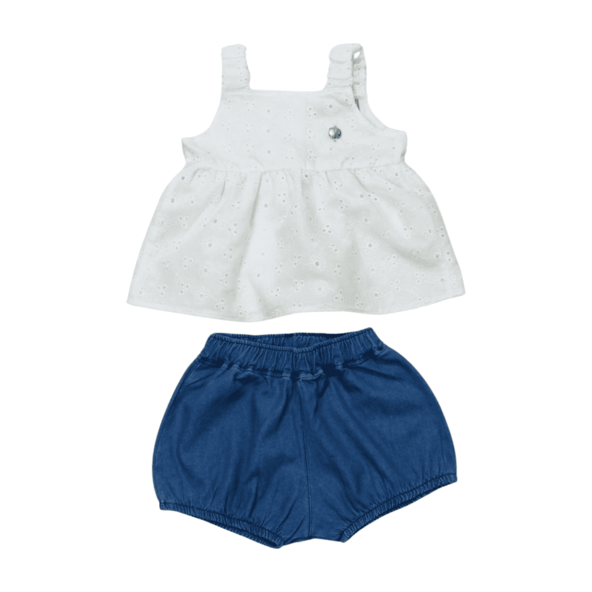 Conjunto Feminino Blusa Lesi  e Shorts Jeans 22122 – Alekids