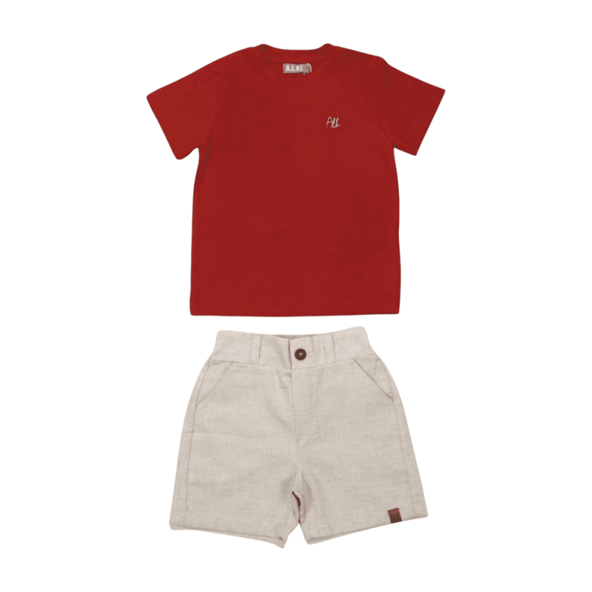 Conjunto Masculino Camiseta e Bermuda Tecido 22158 – Alekids