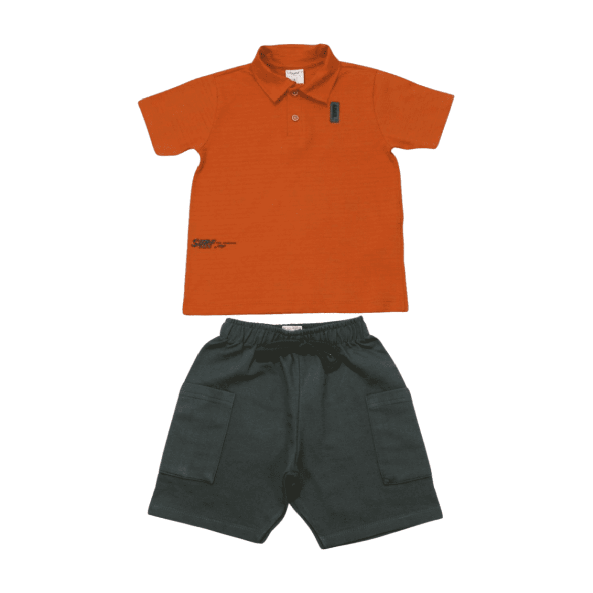 Conjunto Masculino Polo Listrada e Bermuda Moletinho 28667 – Angerô