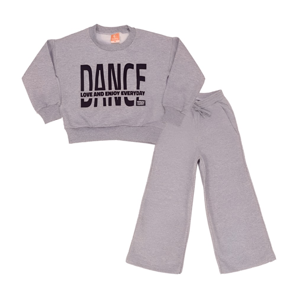 Conjunto Moletom Feminino com Pantalona Dance 16652 – Teddy