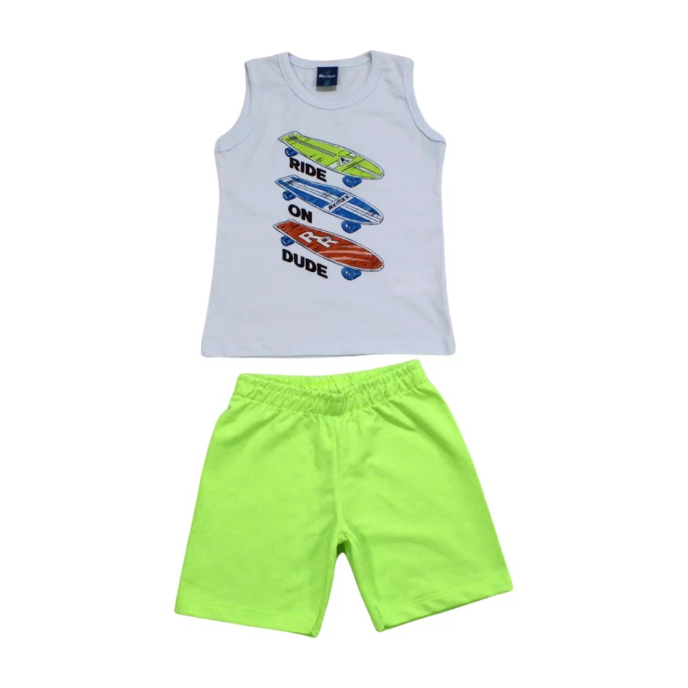 Conjunto Regata e Bermuda Moletinho Ride/Dude 51347 – Rei Rex