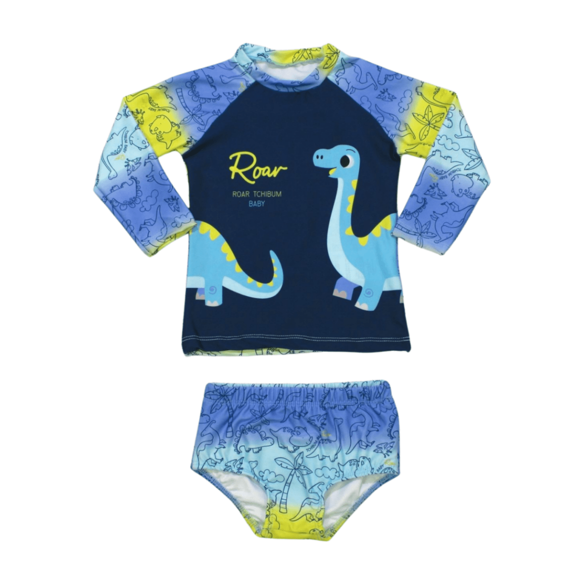 Conjunto Sunga e Camiseta Térmica Estampado Dinossauros 43630 – Kamylus