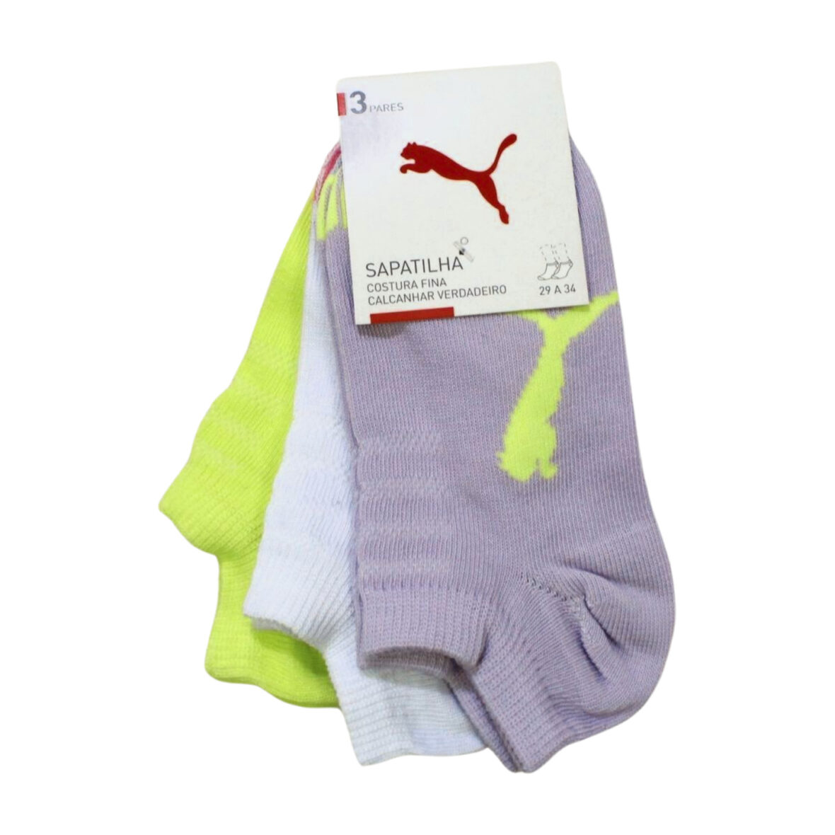 Kit Meias Sapatilha Sortidas 3Pares  2740 – Puma