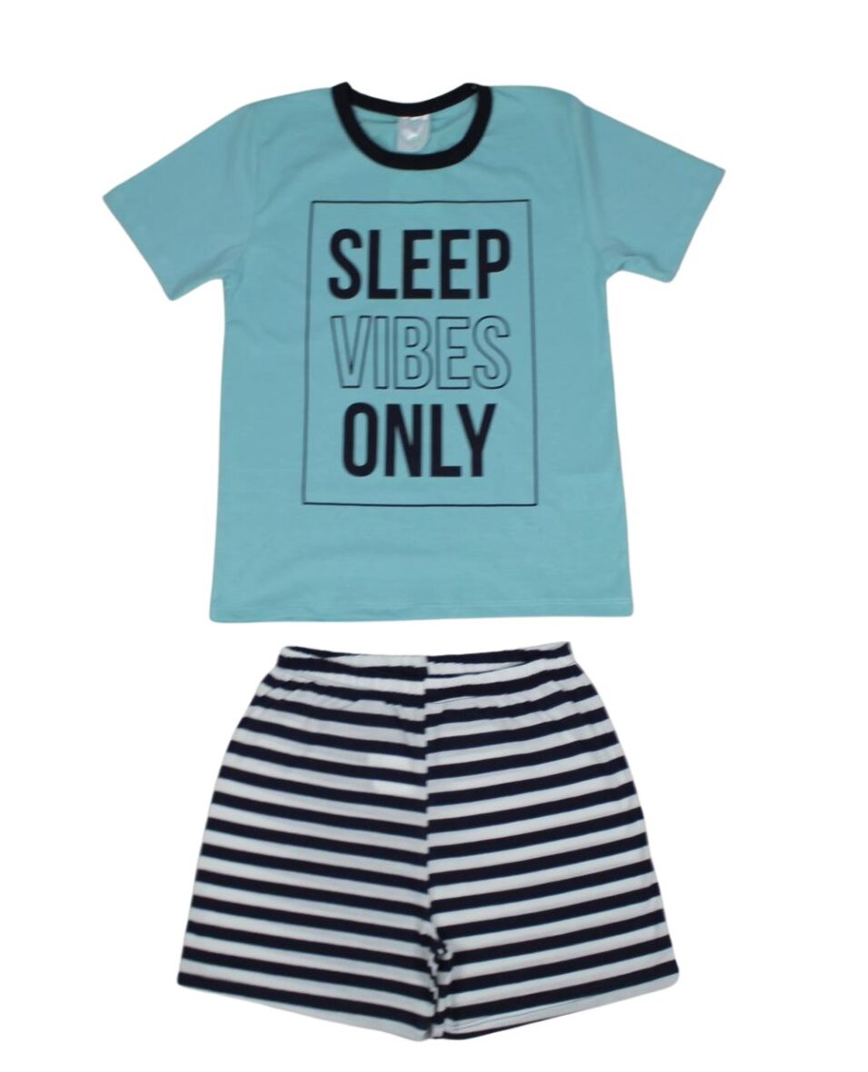 Pijama Curto Masculino Estampado Sleep Vibes Only 5189 – BconB