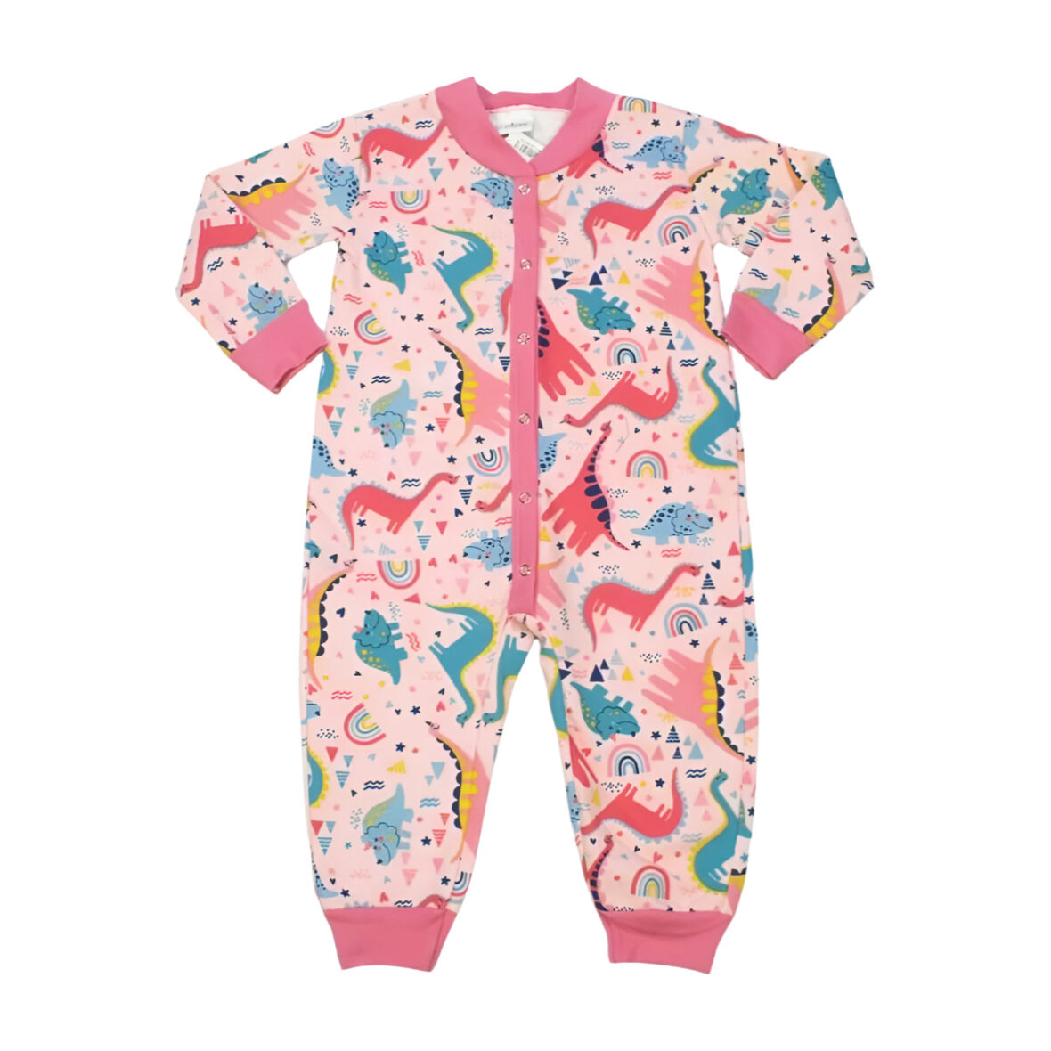 Pijama Macacão Moletom Feminino Estampa Dinossauros 13048 – Elian