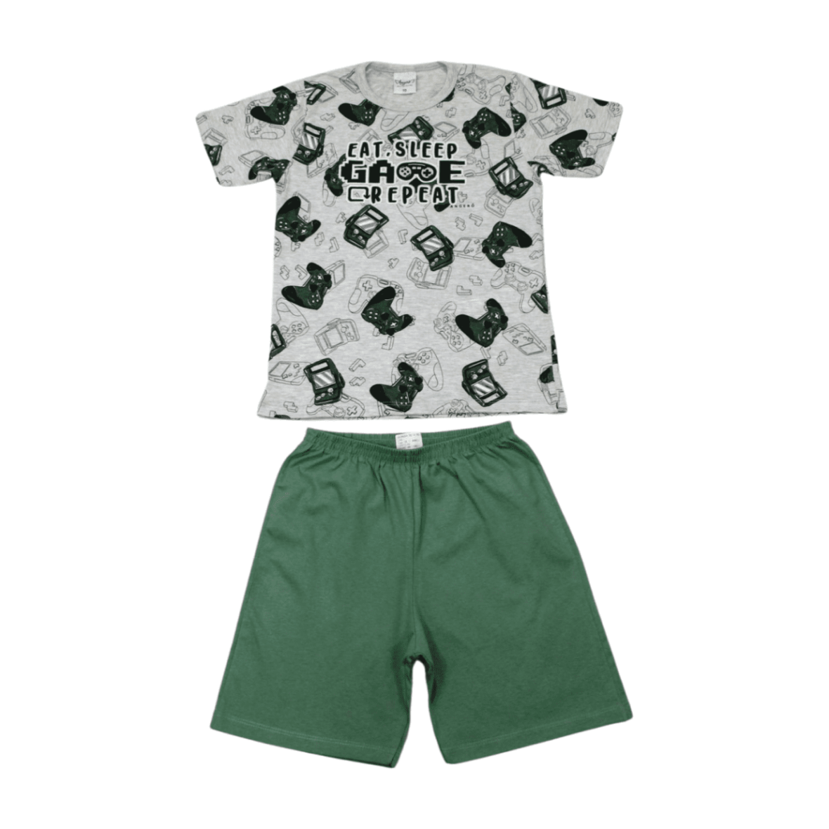 Pijama Malha Curto Masculino Estampa Controle Brilha no Escuro 00031 – Angerô