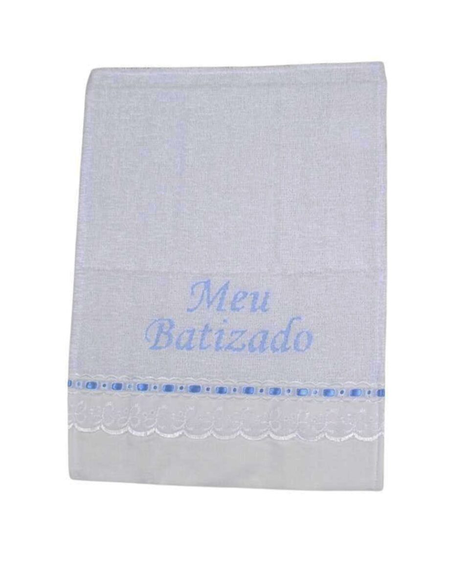 Toalha Batizado Felpa Bordada AC992 30cm x 40cm – Tex New