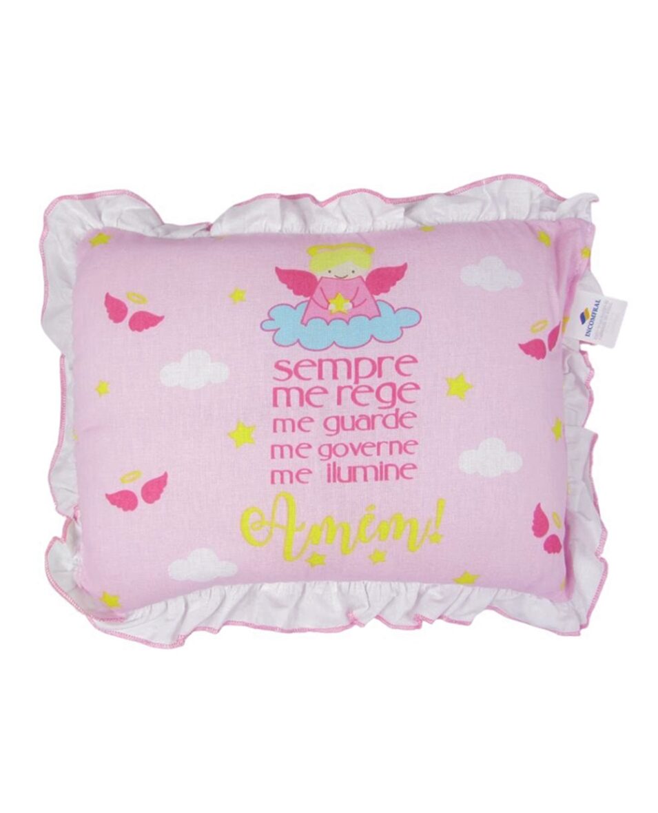 Travesseiro Estampado Oração 0500350001  28Cm x 35Cm – Anjinho da Guarda