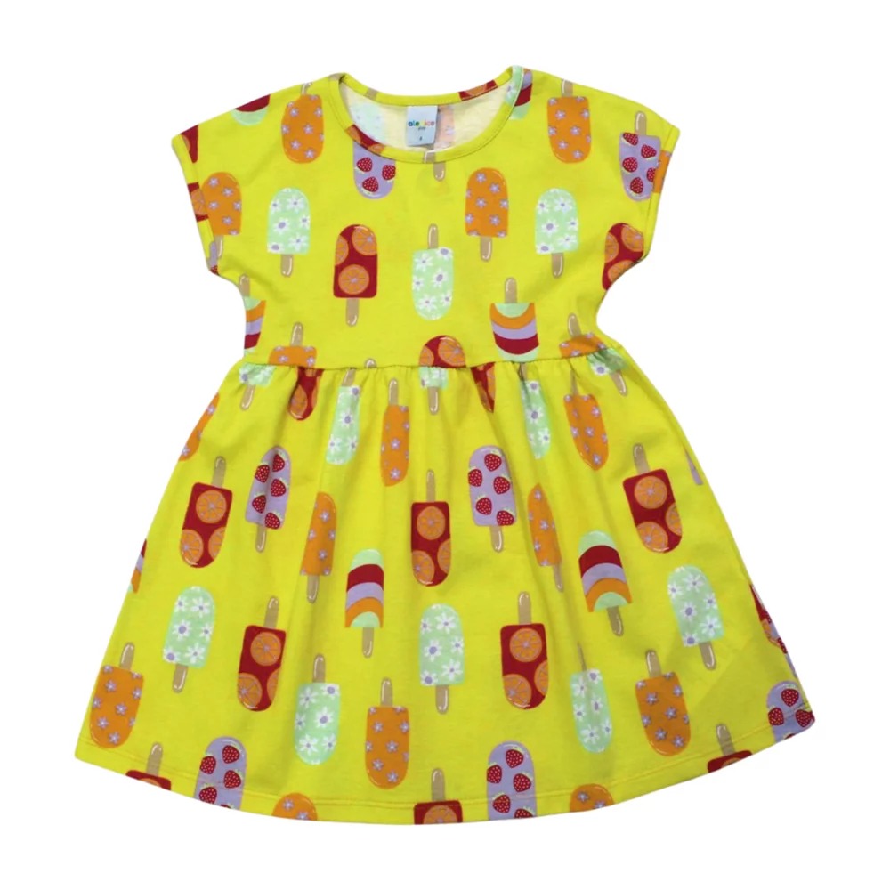 Vestido Manga Curta Estampa Sorvete 60341 – Alenice