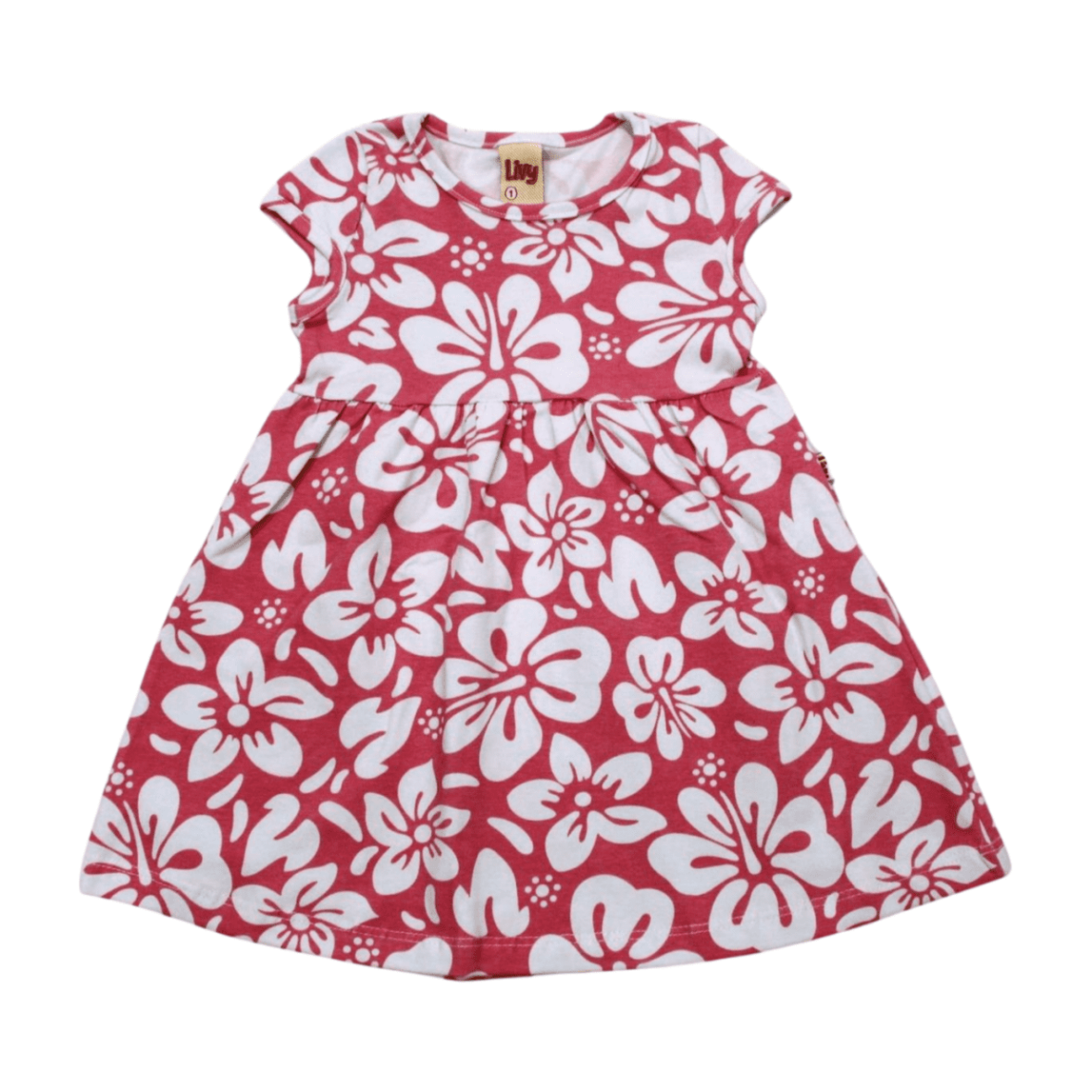 Vestido Manga Curta Estampado Flores 8676 – Livy