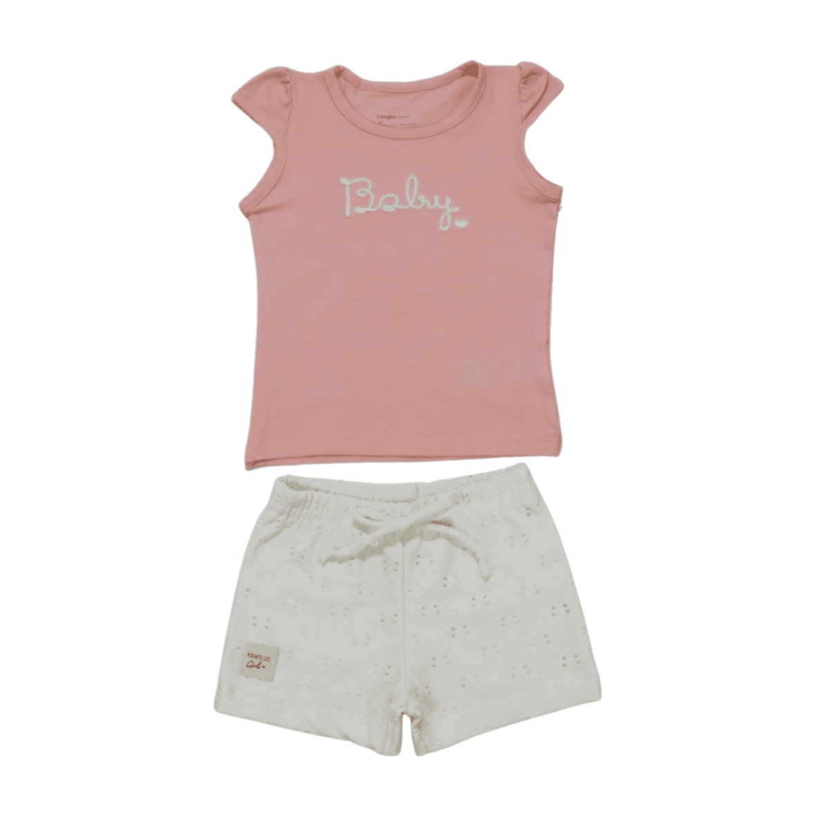 Conjunto Feminino Blusa Baby Bordado e Shorts Laise 53677 – Kamylus