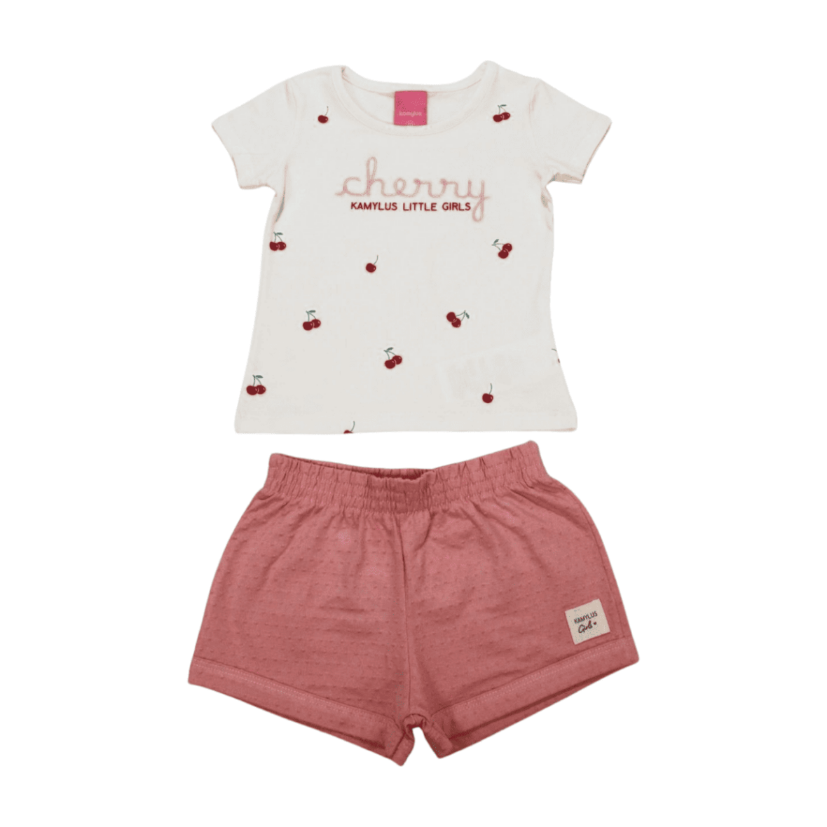 Conjunto Feminino Blusa Bordada Cherry e Shorts 53692 – kamylus