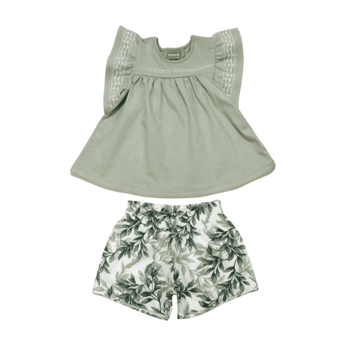 Conjunto Feminino Blusa com Picueta e Shorts Estampado 2000386 – Milon