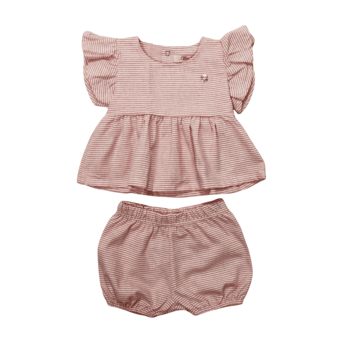 Conjunto Feminino Blusa e Shorts com Listras 8792 – Time Kids