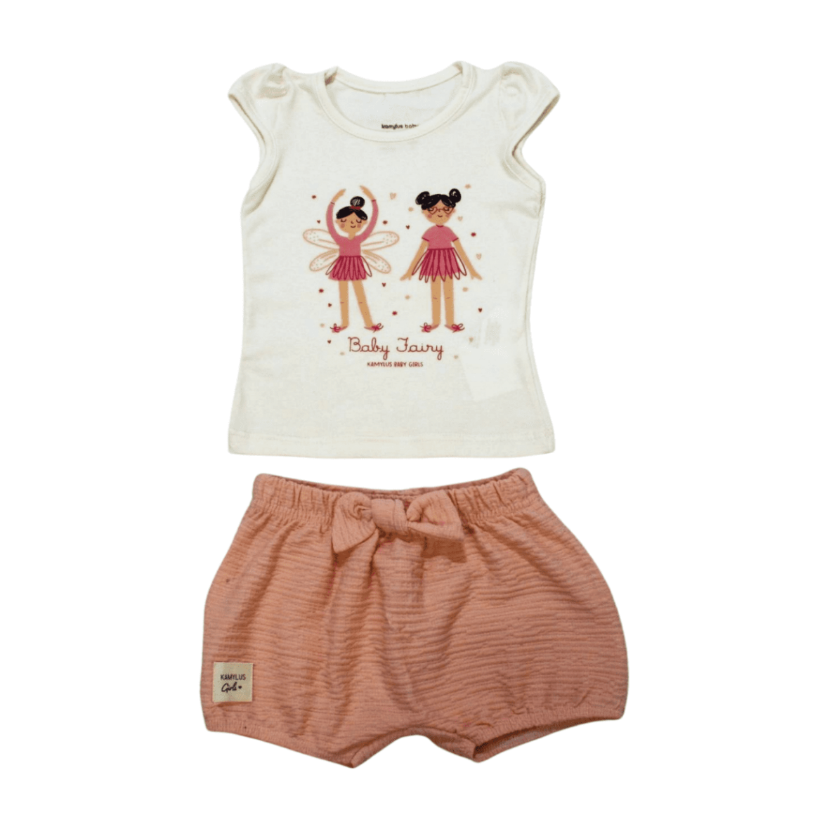 Conjunto Feminino Blusa Estampa Bailarinas e Shorts Bubble 53682 – Kamylus