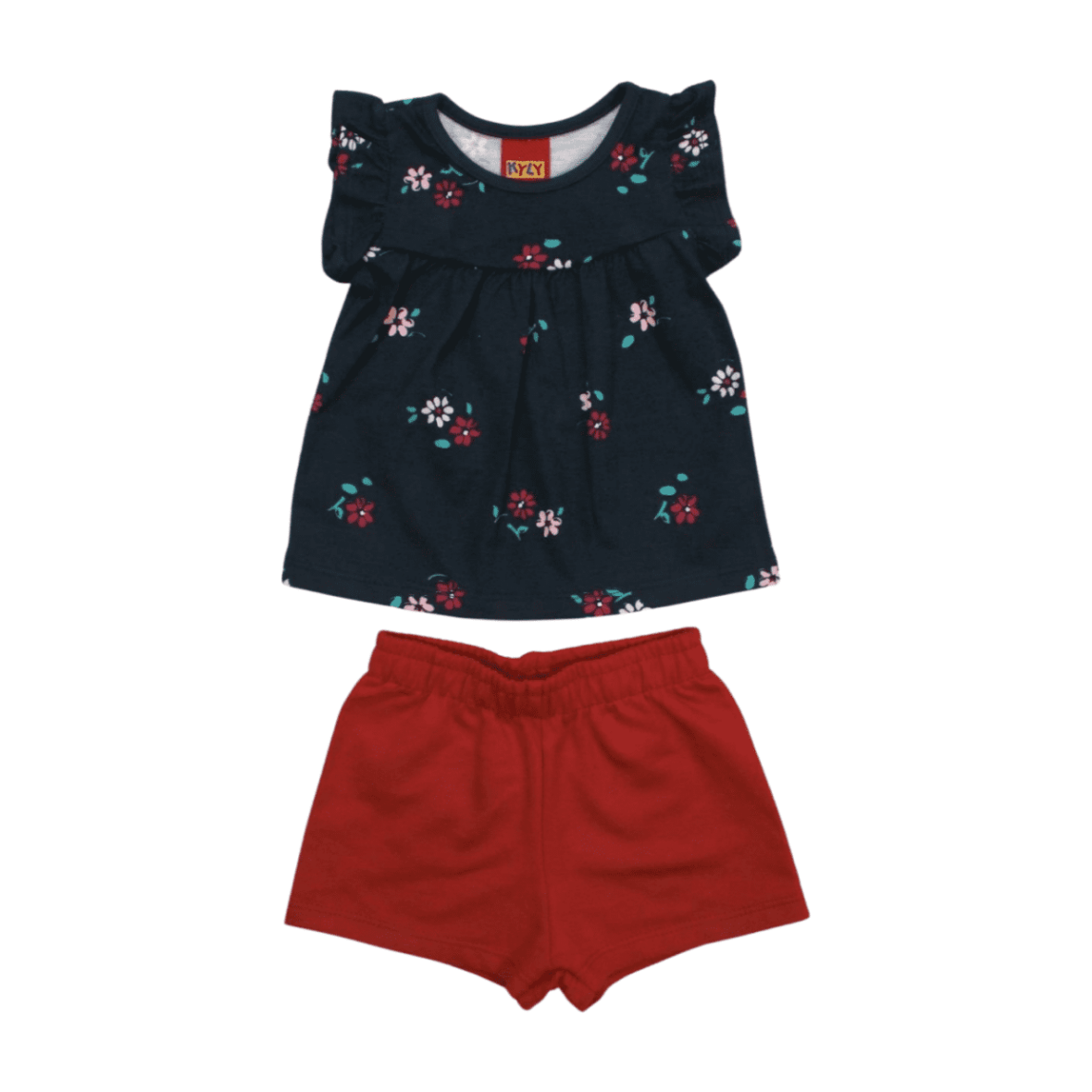 Conjunto Feminino Blusa Estampada Flores e Shorts 1000203 – Kyly