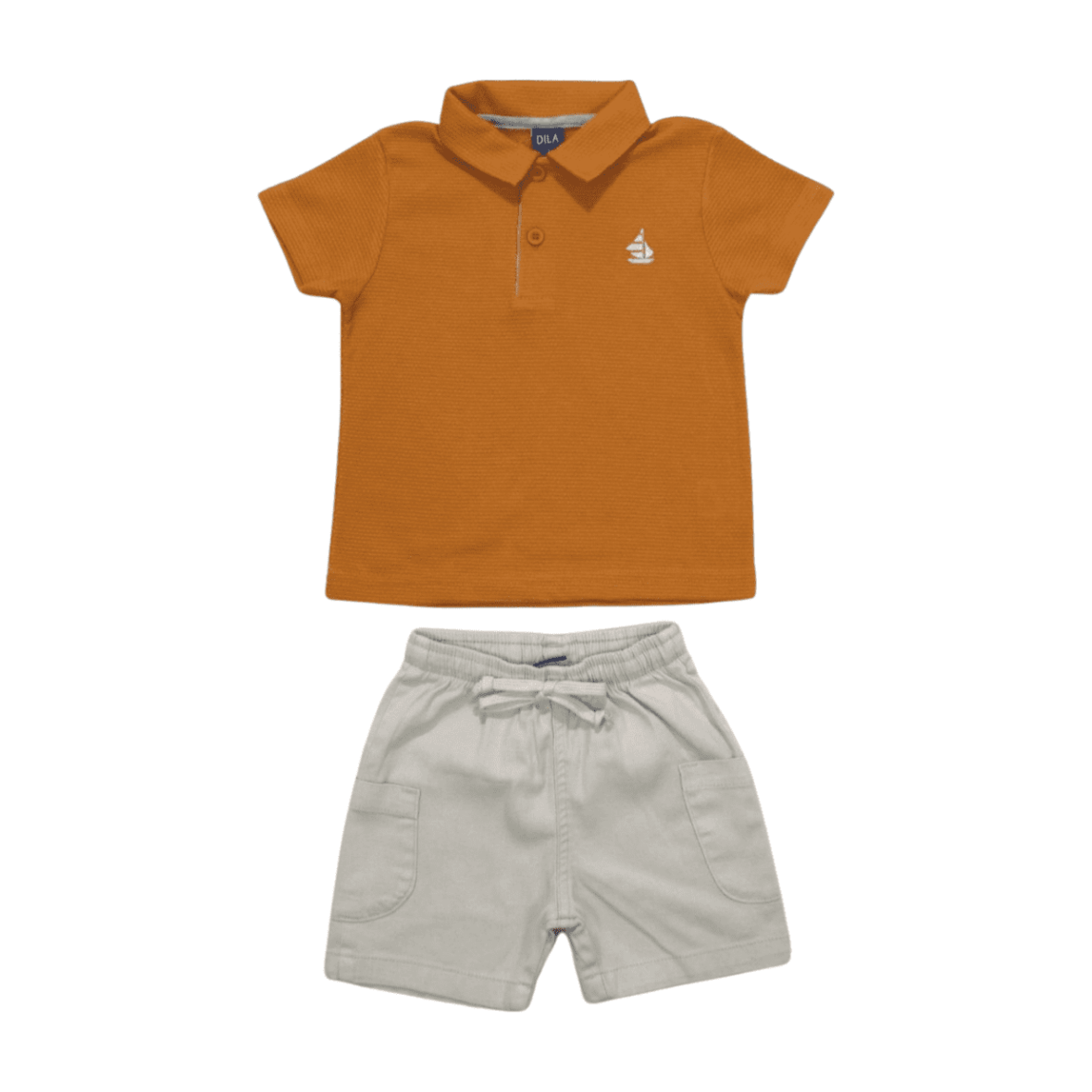 Conjunto Masculino Polo Barco Bordado e Bermuda Sarja 04137 – Dila