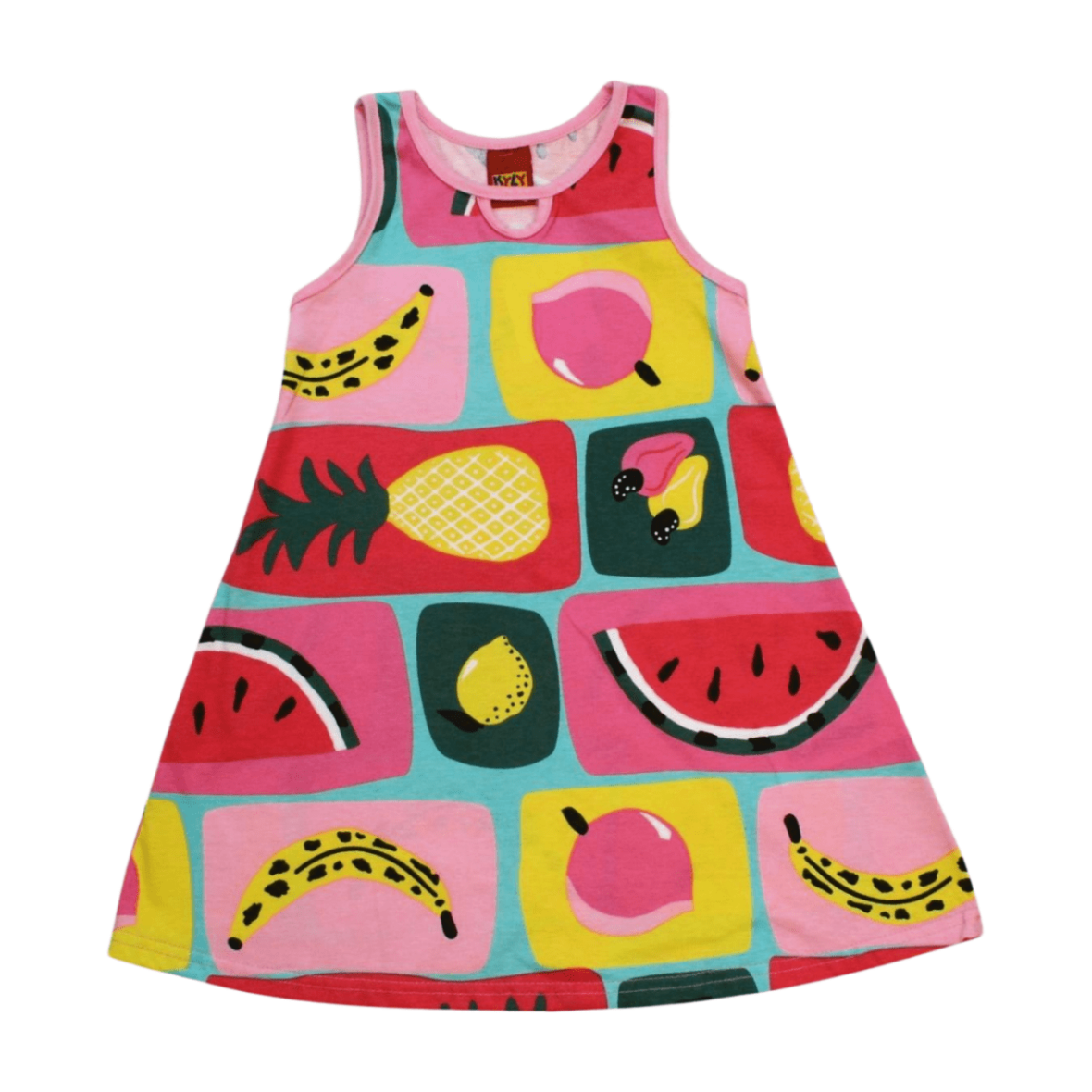 Vestido Cavado Estampado Frutas 1000220 – Kyly