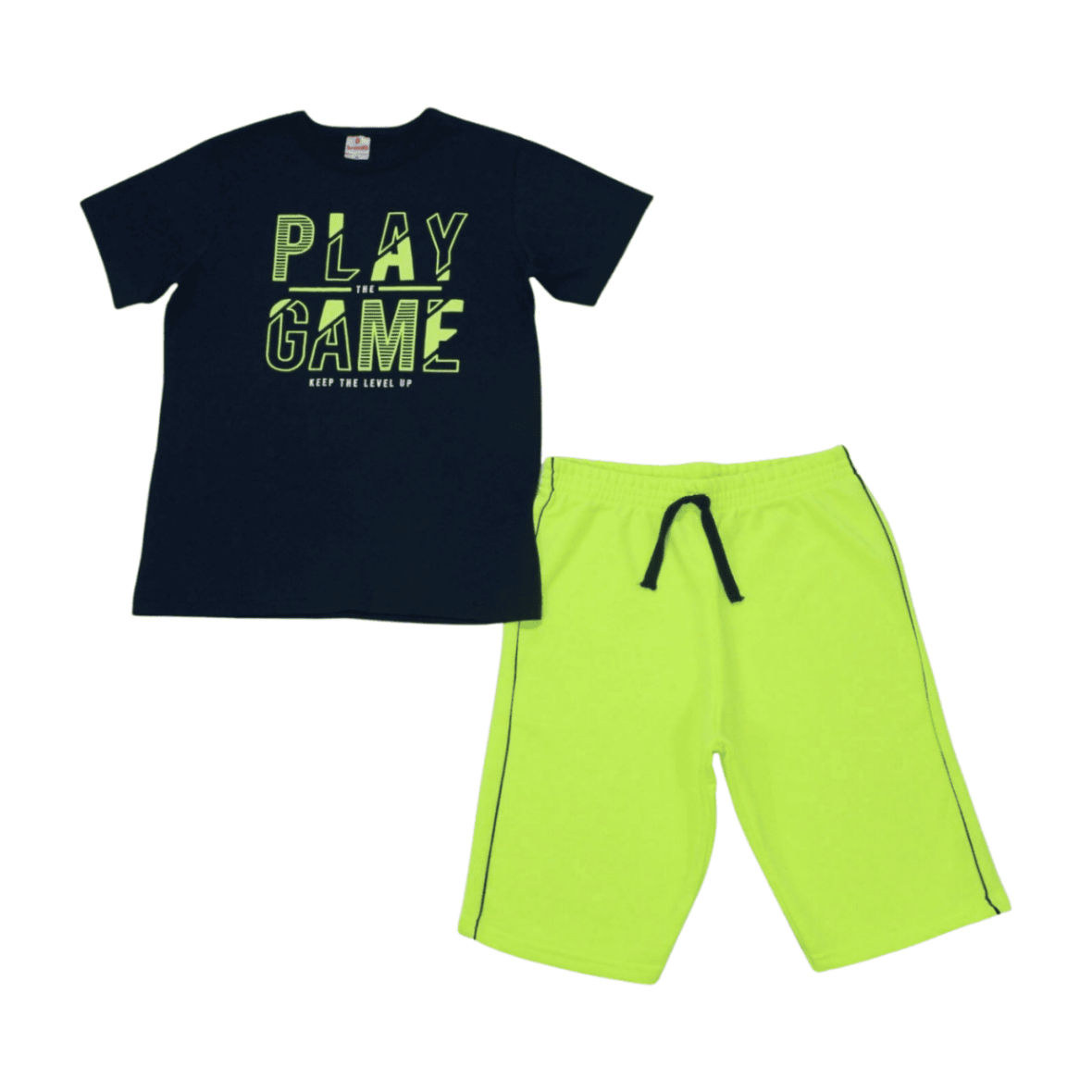 Conjunto Masculino Camiseta Play Game e Bermuda Moletinho 26019 – Brandili