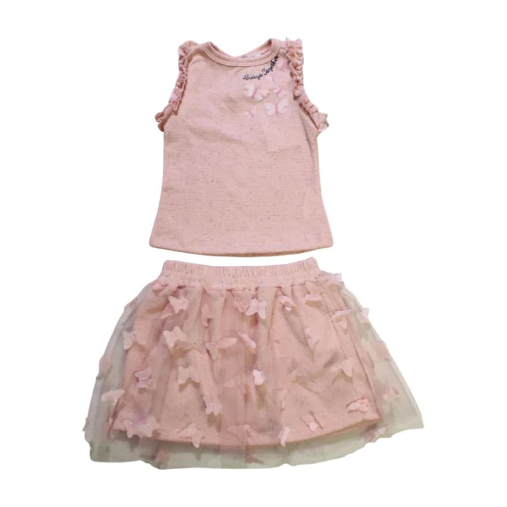 Conjunto Feminino Blusa e Saia Borboletas 31066 – Iaze