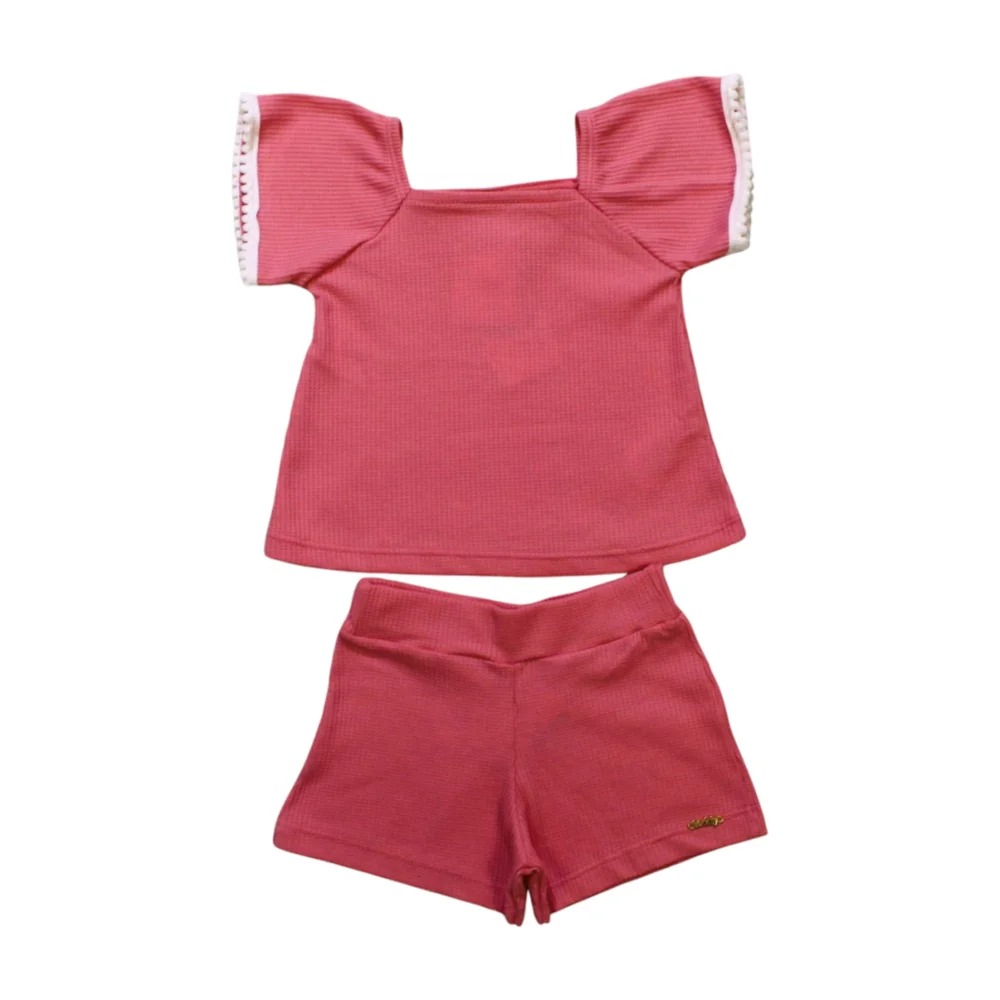 Conjunto Feminino Blusa e Shorts 17537 – Teddy
