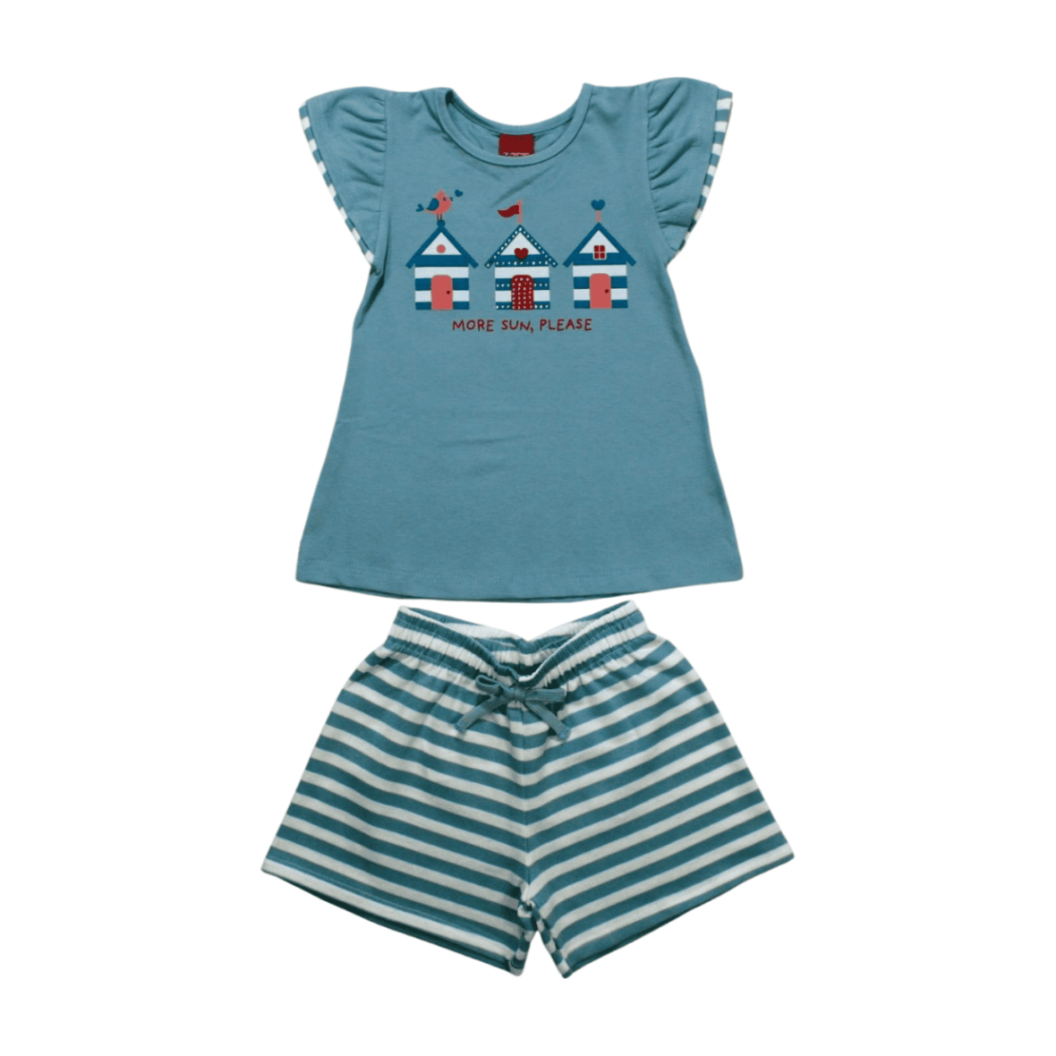 Conjunto Feminino Blusa e Shorts com Listras 1000211 – Kyly