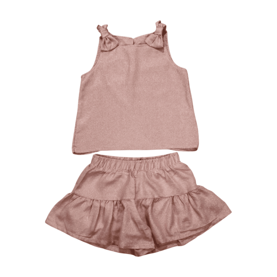 Conjunto Feminino Blusa e Shorts Tecido Lurex 4254 – Dila