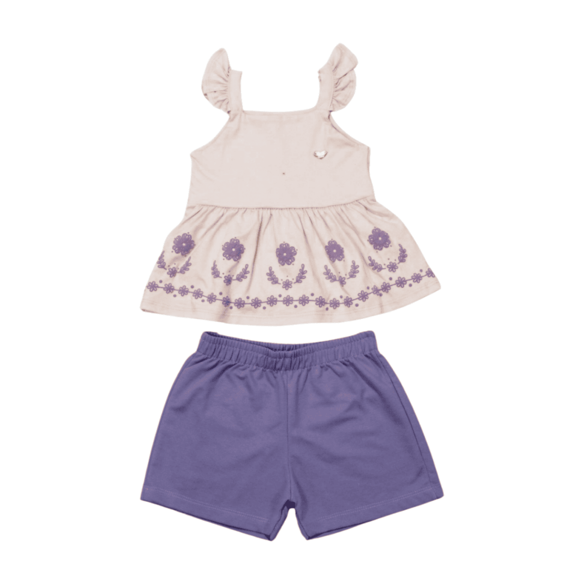 Conjunto Feminino Blusa Estampa Flores e Shorts 11223 – Kaiani
