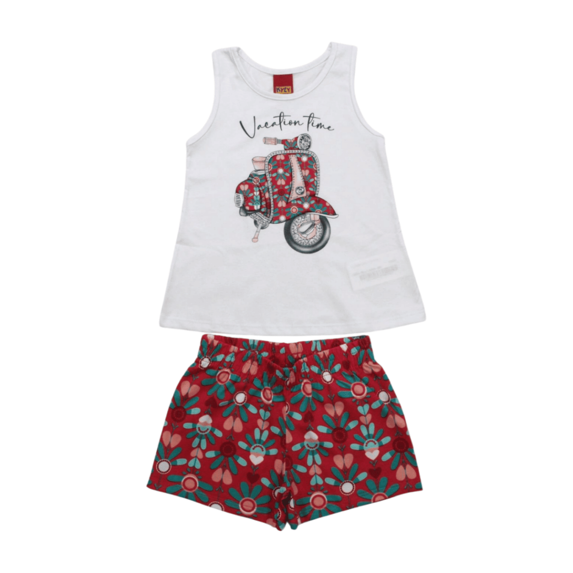 Conjunto Feminino Blusa Estampa Moto e Shorts 1000234 – Kyly