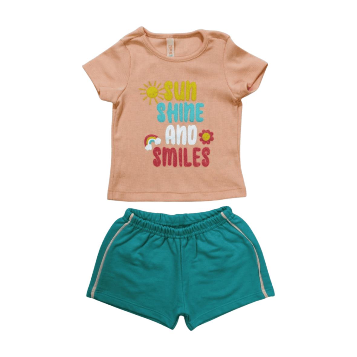 Conjunto Feminino Blusa Estampa Shine e Shorts C91276 – Cativa