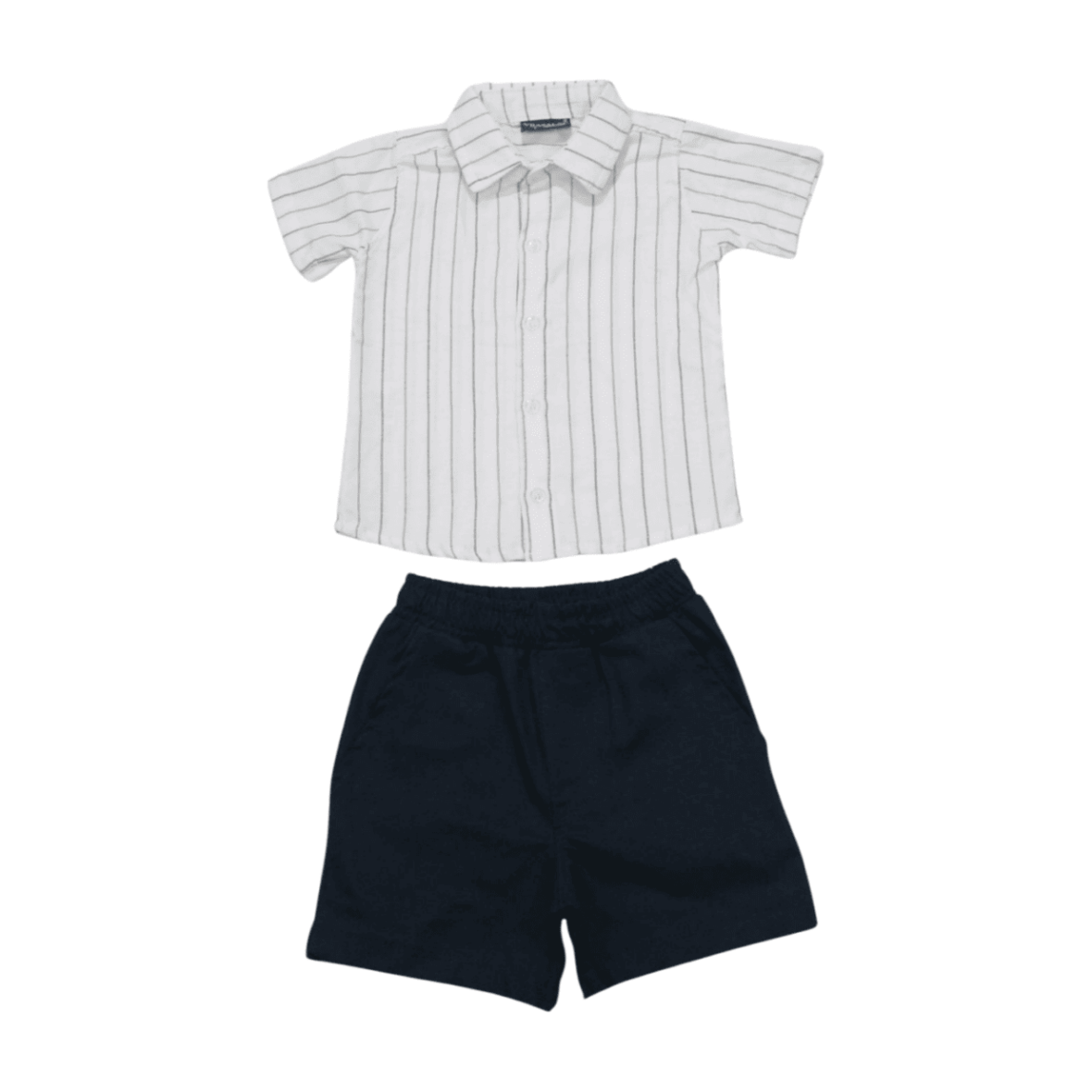Conjunto Masculino Camisa Listrada e Bermuda Sarja 385494 – Vrasalon