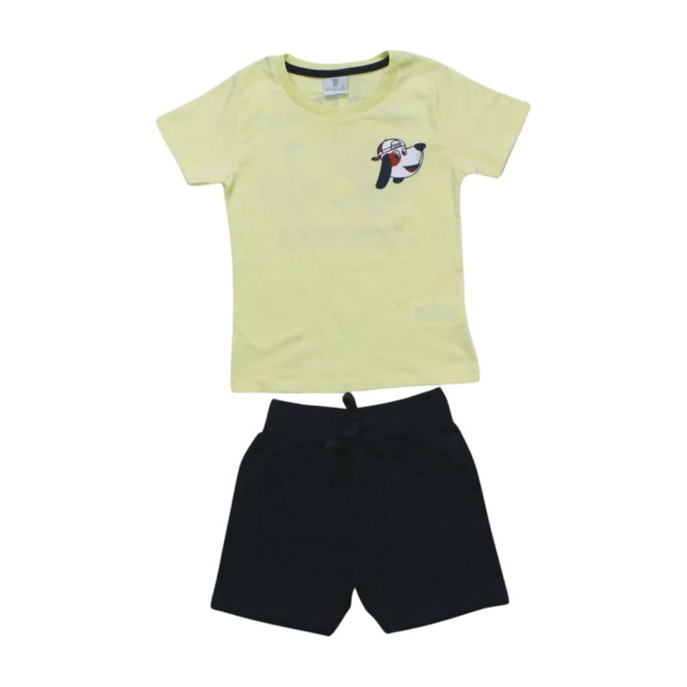 Conjunto Masculino Camiseta Dog e Bermuda Moletinho 6823 – By Gus
