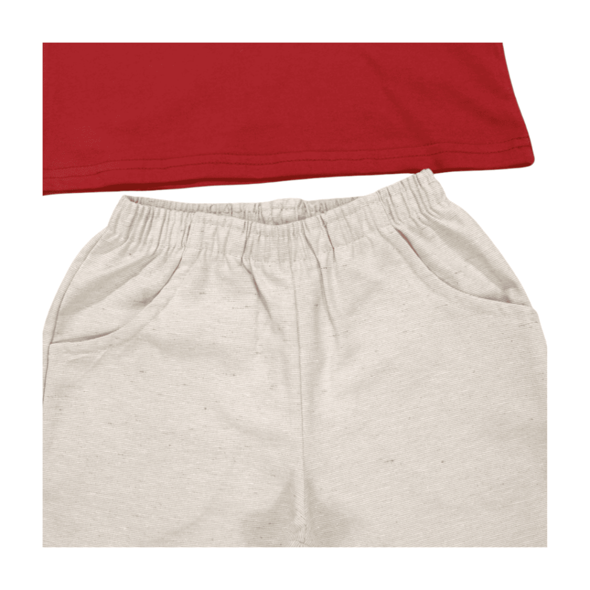 Conjunto Masculino Camiseta Estampa Folhas e Bermuda Tecido 43707 – Kamylus