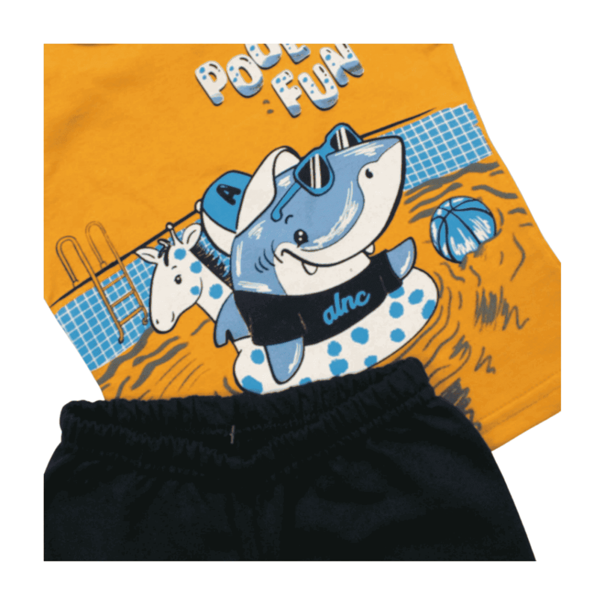 Conjunto Masculino Regata Tubarão e Bermuda Moletinho 60402 – Alenice