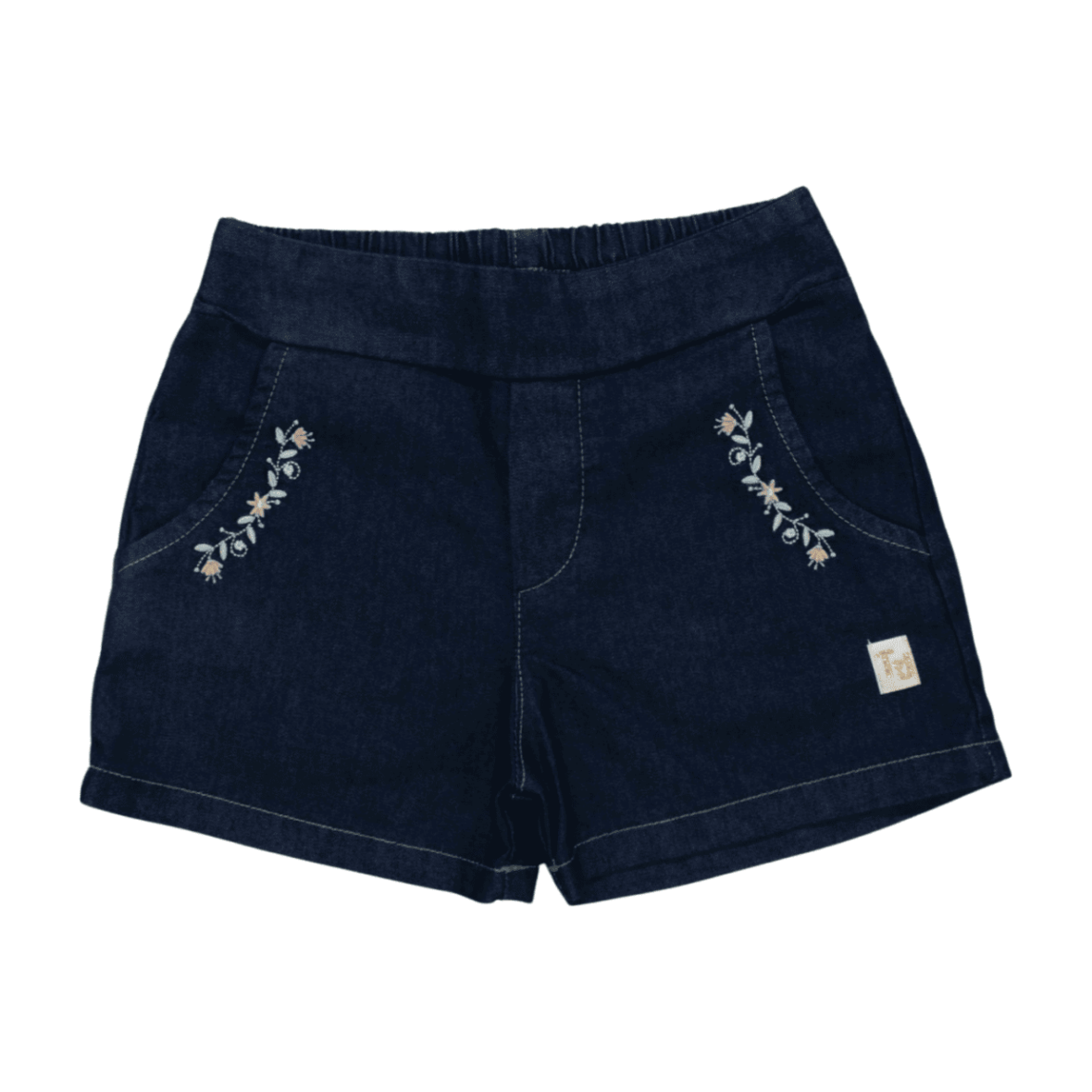 Shorts Jeans Bordado Flores 11555 – Tiny Joy