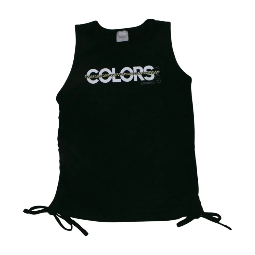 Blusa Cavada Estampa Colors com Aplique Cadarço 22356 – Two Colors