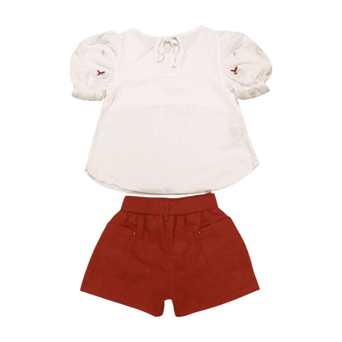Conjunto Feminino Blusa Bordada e Shorts Linho 2939 – D.Tuiá