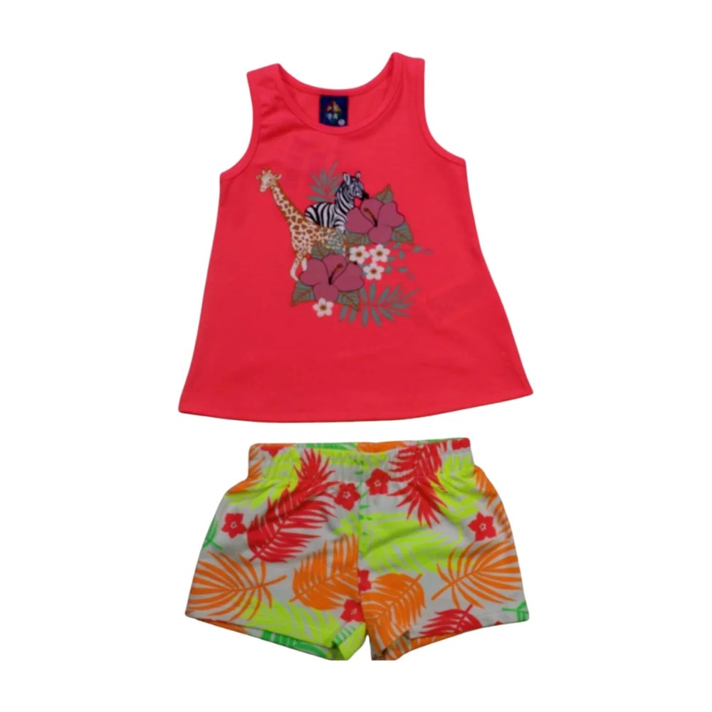 Conjunto Feminino Blusa e Shorts Estampas Sortidas 9000875 – Pipa