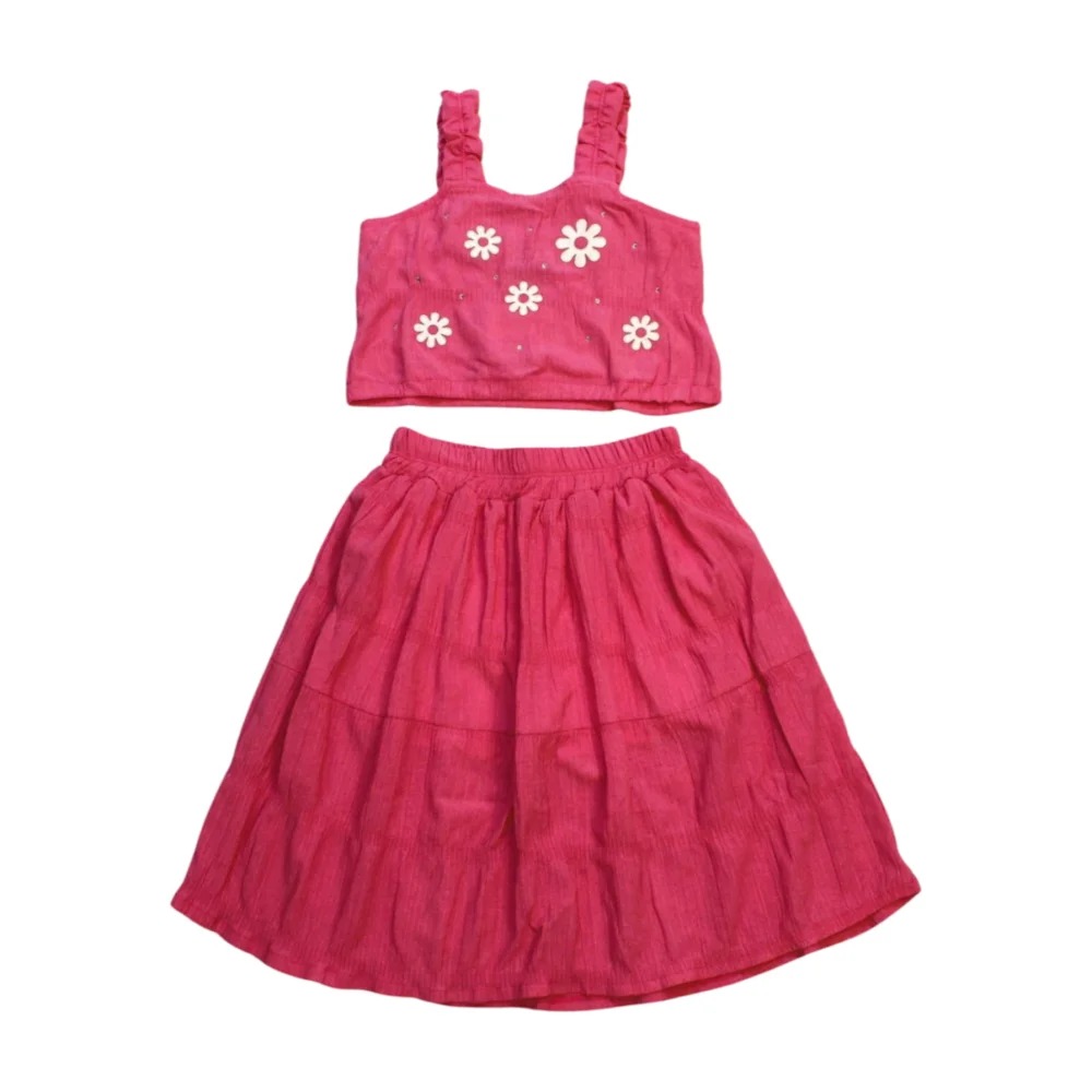 Conjunto Feminino Blusa Estampa Flores e Saia Midi 1953 – Carol e Dani