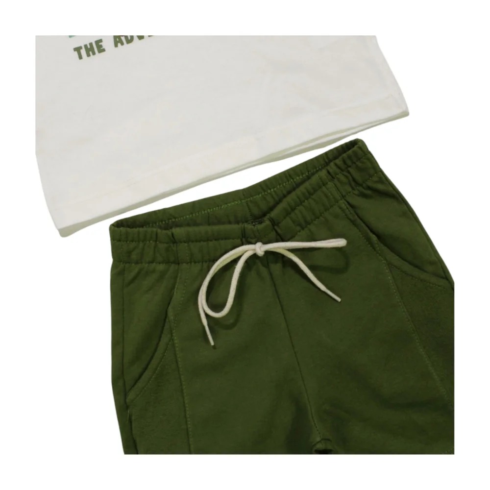 Conjunto Masculino Camiseta Estampa Wild e Bermuda Moletinho 51387 – Rei Rex