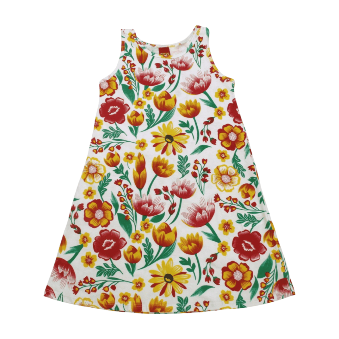 Vestido Cavado Estampado Flores 1000554 – Kyly