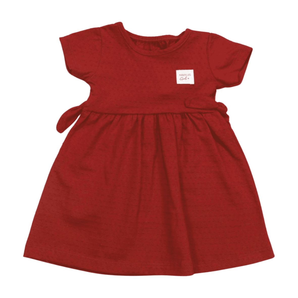 Vestido Manga Curta com Laço 53734 – Kamylus