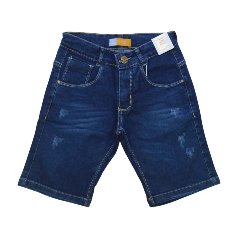 Bermuda Jeans Masculina com Regulagem no Cós 181698 – Bob Bandeira
