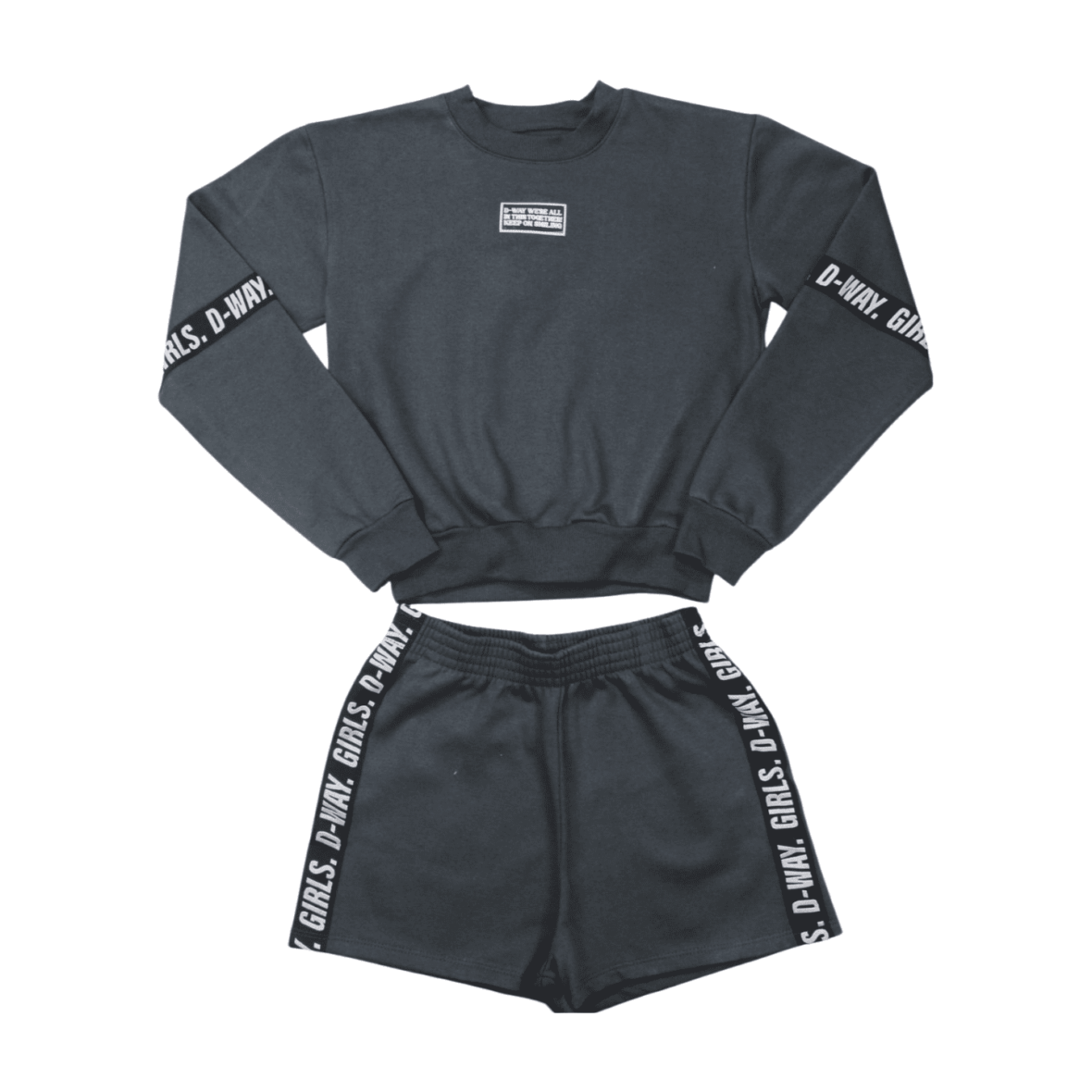 Conjunto Longo em Moletom Blusa Fashion e Shorts 15025  – Dway