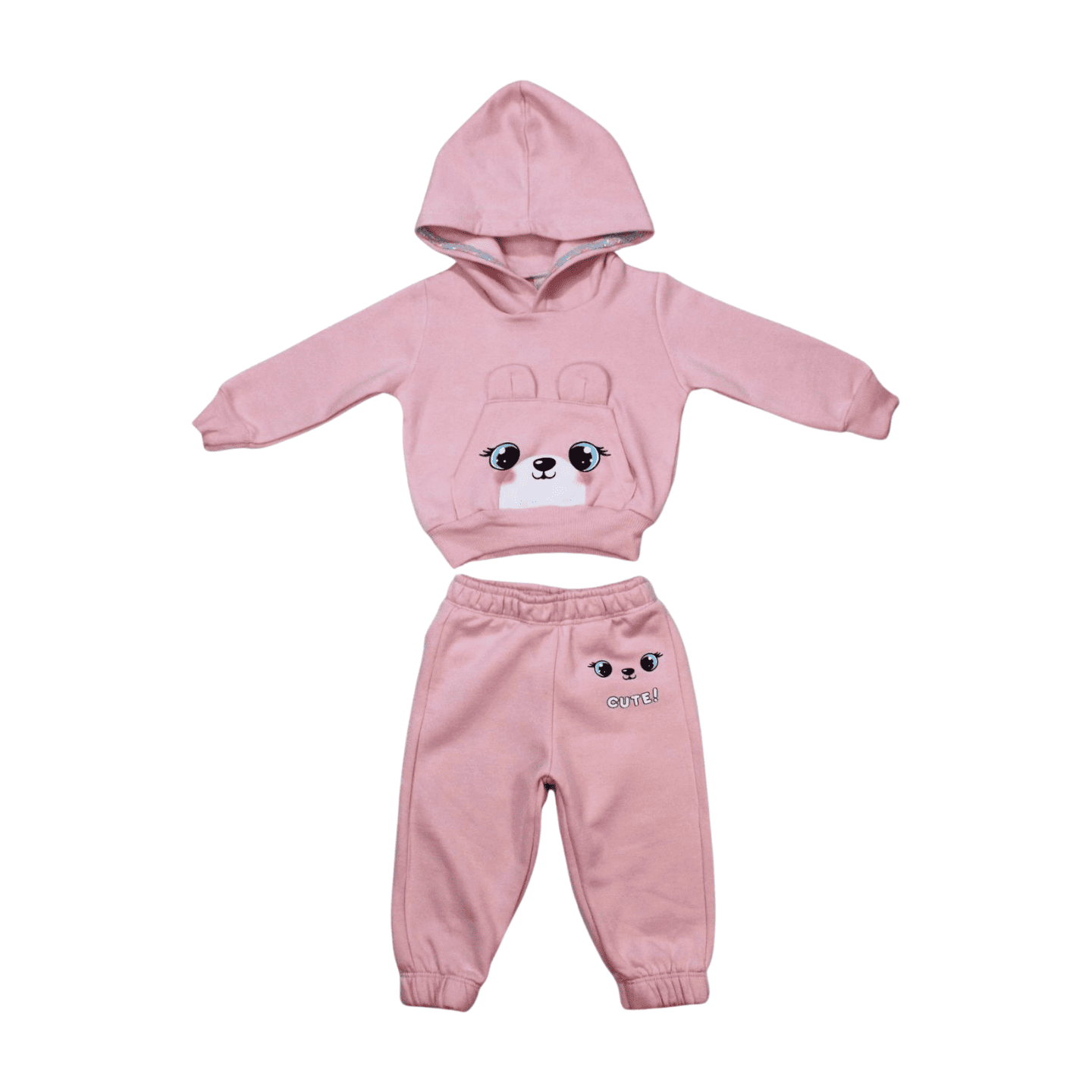 Conjunto Moletom Feminino Capuz Carinha 10197 - Abrange